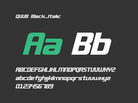 QUUB Black_Italic