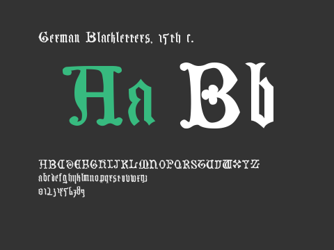 German Blackletters, 15th c.