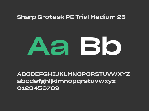 Sharp Grotesk PE Trial Medium 25