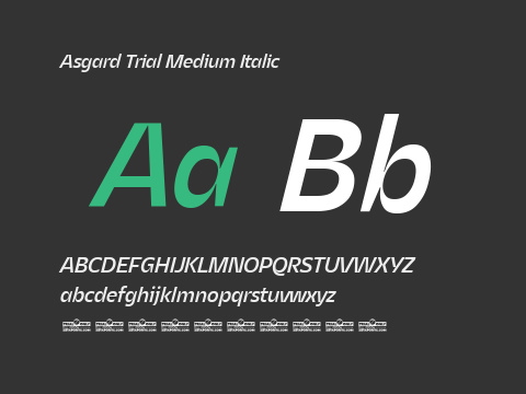 Asgard Trial Medium Italic