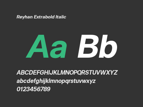 Reyhan Extrabold Italic