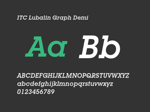 ITC Lubalin Graph Demi