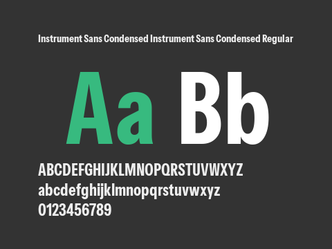 Instrument Sans Condensed Instrument Sans Condensed Regular