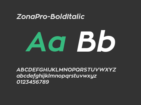 ZonaPro-BoldItalic