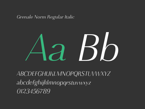 Grenale Norm Regular Italic