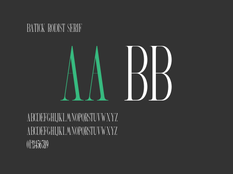 BATICK RODIST SERIF