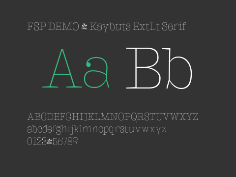 FSP DEMO - Kaybuts ExtLt Serif