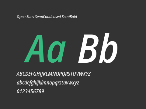 Open Sans SemiCondensed SemiBold