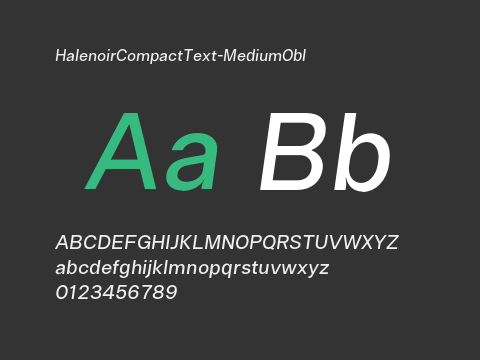 HalenoirCompactText-MediumObl