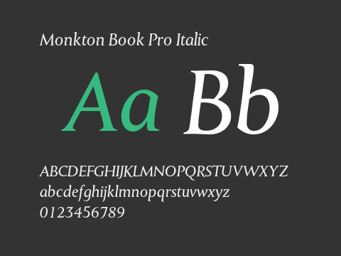 Monkton Book Pro Italic