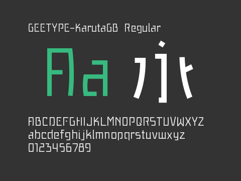 GEETYPE-KarutaGB Regular