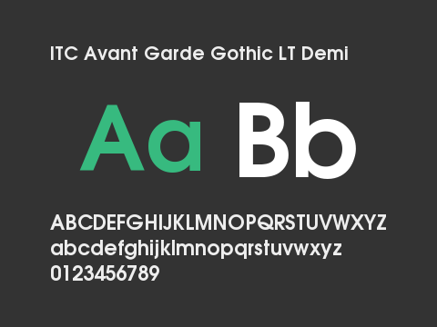 ITC Avant Garde Gothic LT Demi