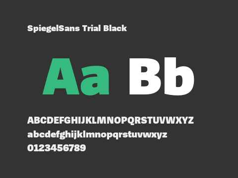 SpiegelSans Trial Black