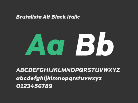 Brutalista Alt Black Italic