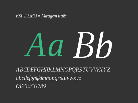 FSP DEMO - Miragem Italic