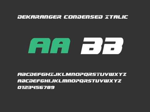 Dekaranger Condensed Italic