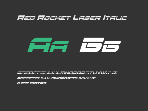 Red Rocket Laser Italic