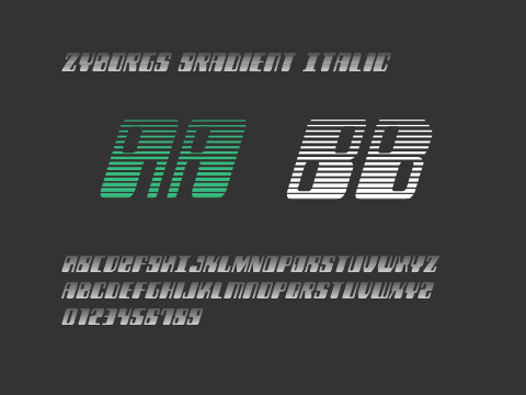 Zyborgs Gradient Italic