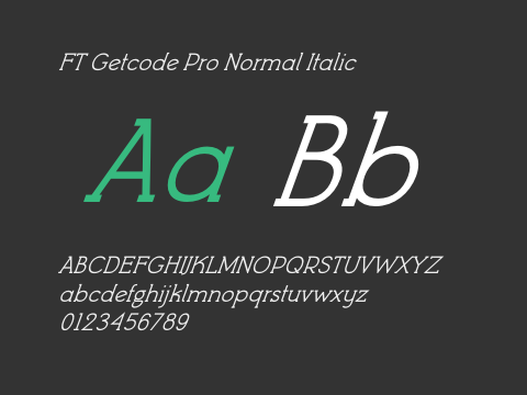 FT Getcode Pro Normal Italic