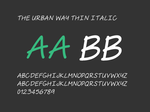 The Urban Way Thin Italic