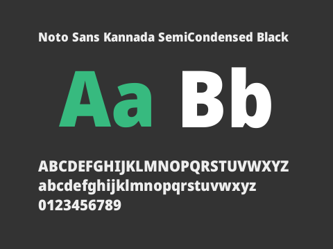 Noto Sans Kannada SemiCondensed Black