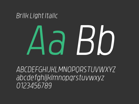 Brilk Light Italic