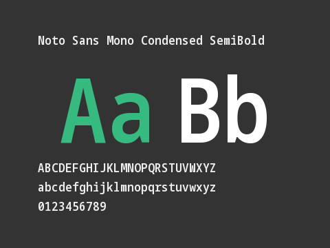 Noto Sans Mono Condensed SemiBold