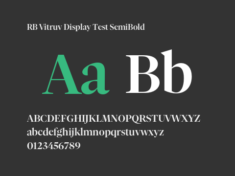 RB Vitruv Display Test SemiBold