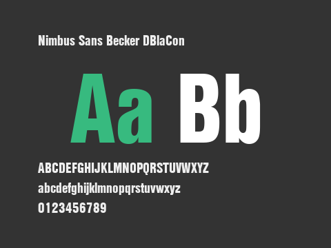 Nimbus Sans Becker DBlaCon