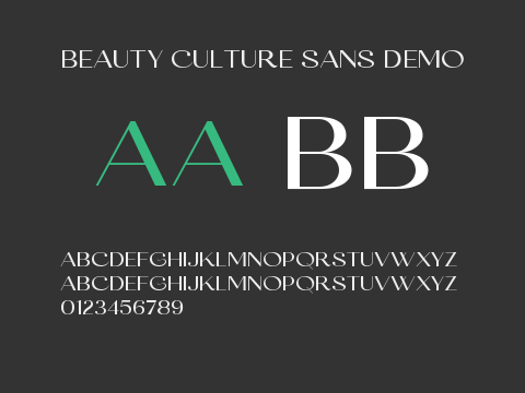 Beauty Culture Sans Demo