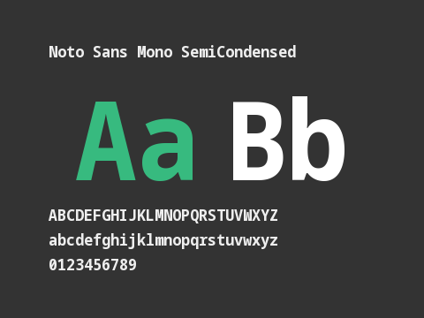 Noto Sans Mono SemiCondensed