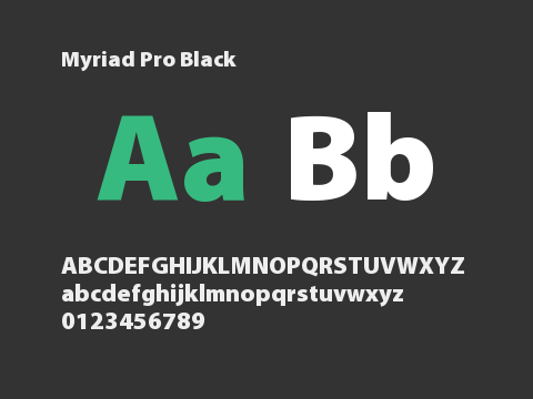 Myriad Pro Black