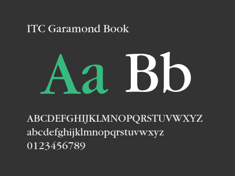 ITC Garamond Book