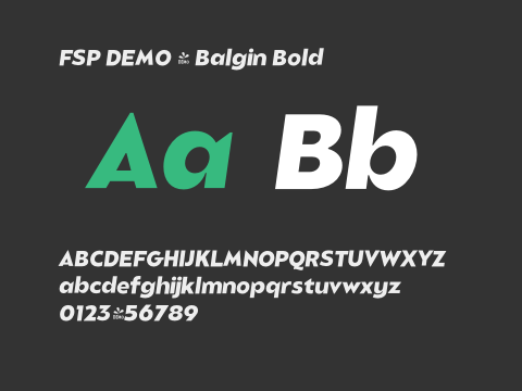 FSP DEMO - Balgin Bold