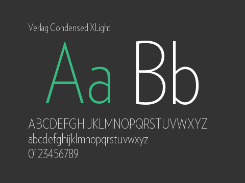 Verlag Condensed XLight