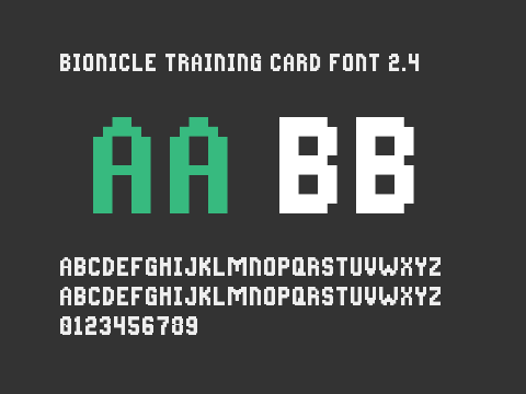 Bionicle training card font 2.4