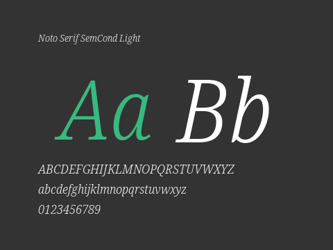 Noto Serif SemCond Light