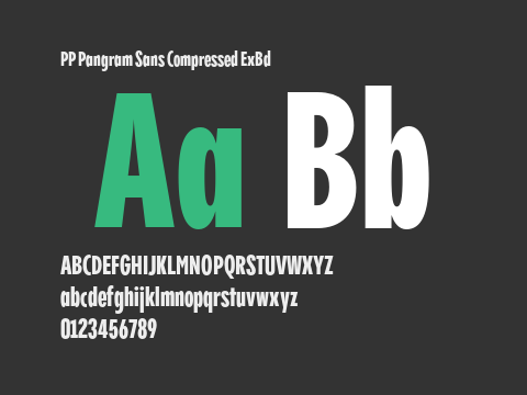 PP Pangram Sans Compressed ExBd