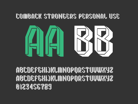 Comback Strongers Personal Use