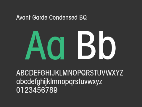 Avant Garde Condensed BQ