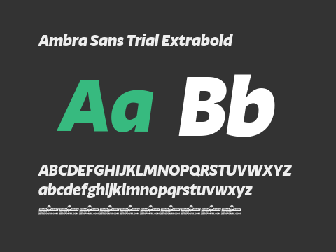 Ambra Sans Trial Extrabold