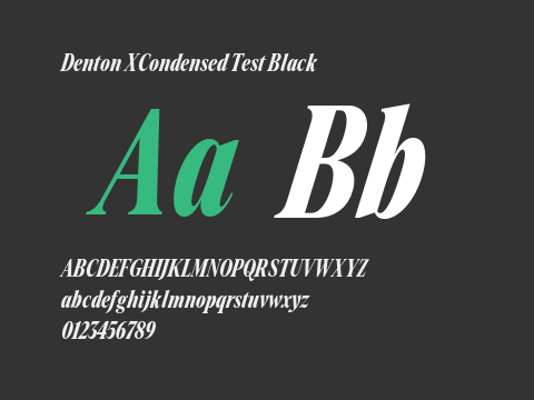 Denton XCondensed Test Black