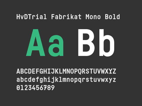 HvDTrial Fabrikat Mono Bold