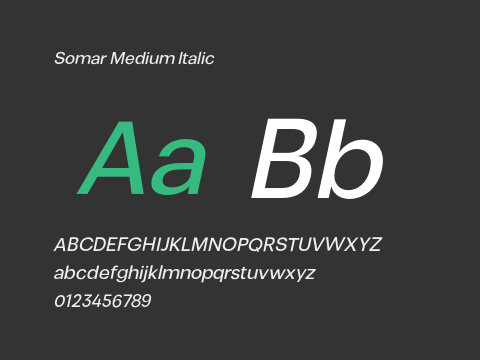 Somar Medium Italic