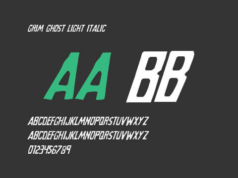 Grim Ghost Light Italic