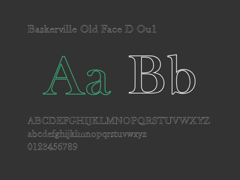 Baskerville Old Face D Ou1