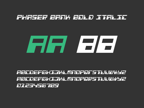 Phaser Bank Bold Italic