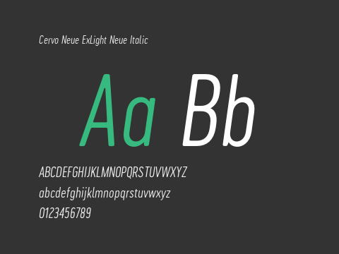 Cervo Neue ExLight Neue Italic