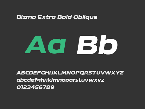 Bizmo Extra Bold Oblique