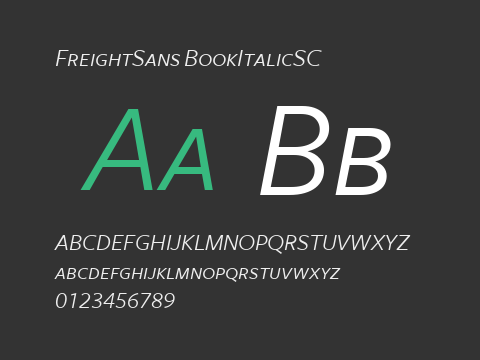 FreightSans BookItalicSC